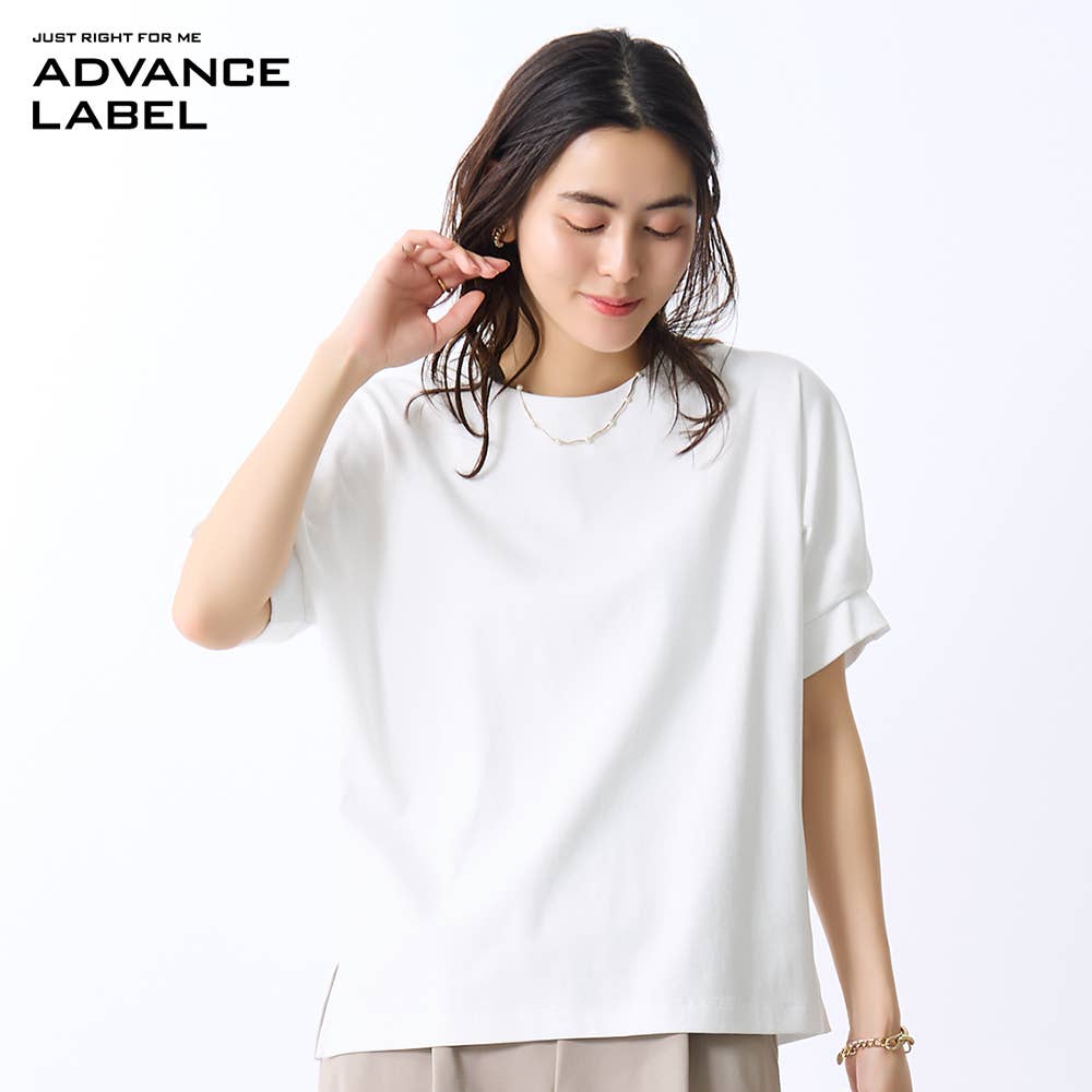 【綿100%】袖タックカットソー